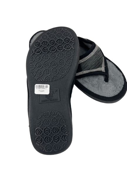Isotoner Signature Womens Size 9.5 10 Cambell Jersey Thong Slipper, Black