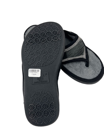 Isotoner Signature Womens Size 7.5 8 Cambell Jersey Thong Slipper, Black
