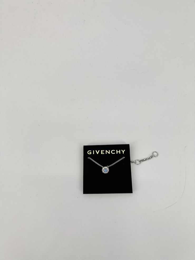 Givenchy Pave Pendant Necklace, Silver-tone