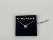 Givenchy Pave Pendant Necklace, Silver-tone