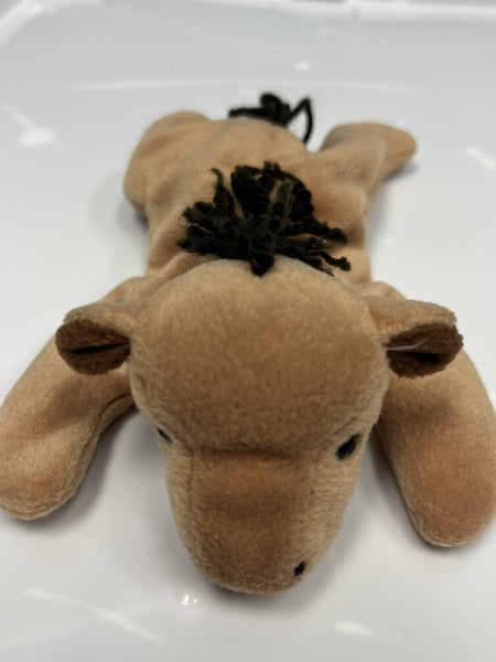 1995 Ty Beanie Baby Derby Horse , No Hang Tag, Rare PVC Tag Errors