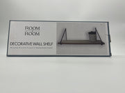 ROOM 2 ROOM Brown and Black  Wood Wall Shelf Size 15.x 5x 5.91