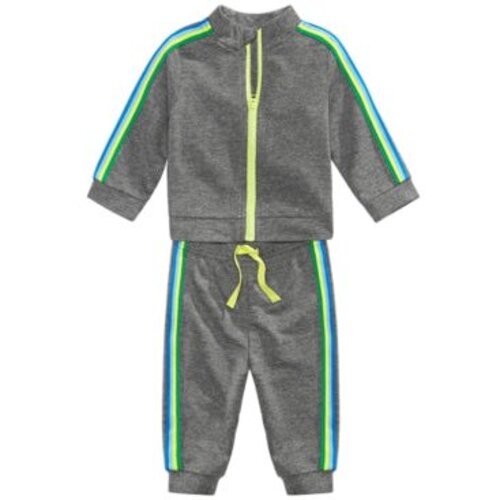 First Impressions 2-Pc. Baby Boys Striped Track Suit Set