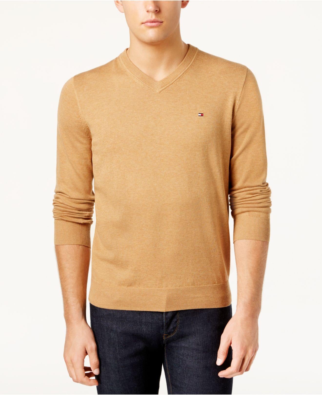 Tommy Hilfiger Mens Signature Crew-Neck Classic Fit Sweater