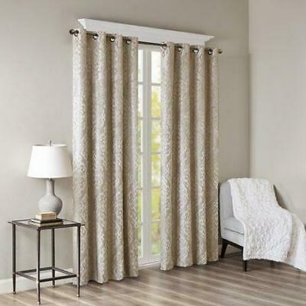 Sun Smart Mirage 50 x 95 Damask Total Blackout Curtain Panel