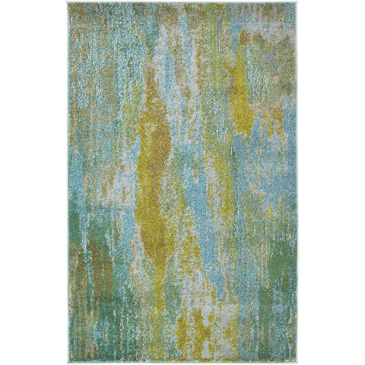 Jardin Lilly Turquoise 3 3 x 5 3 Area Rug
