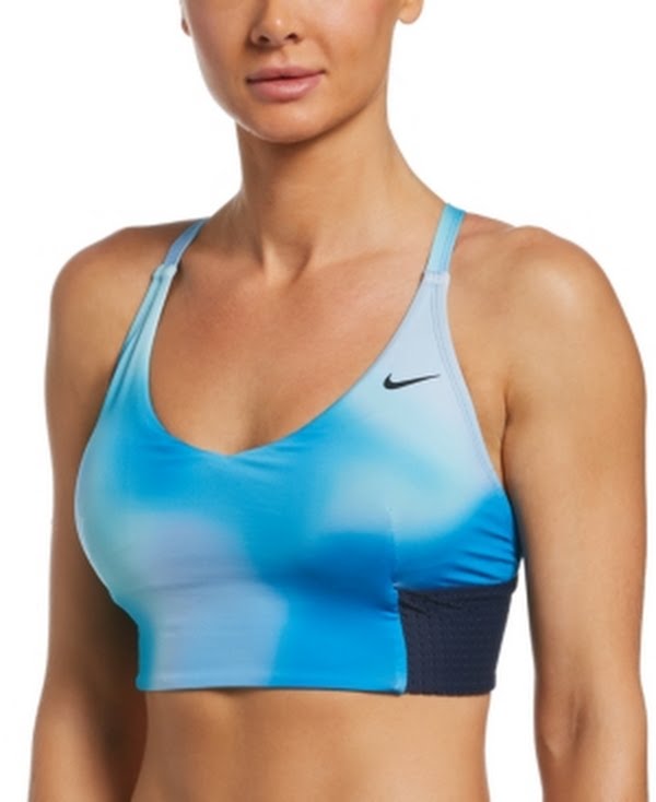 Nike Spectrum Crossback Midkini Top – Battle Blue, Size Xs