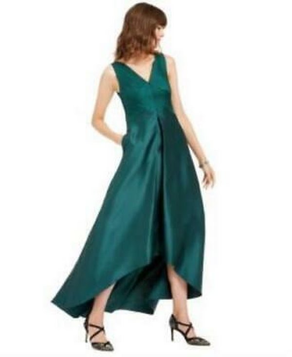 Adrianna Papell Womens Zippered V Neck MIDI Fit Flare Formal Vanessa Jane Adrianna Papell Womens Zippered V Neck MIDI Fit Flare Formal Vanessa Jane