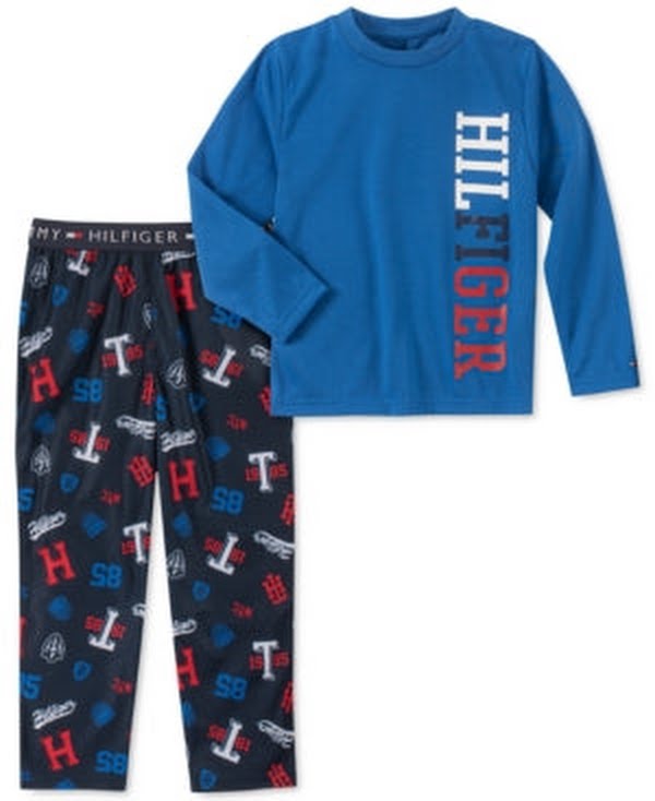 Tommy Hilfiger Boys 2-Pc. Logo Pajama Set