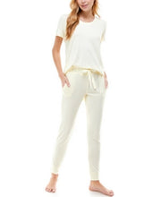 Roudelain Soft and Cozy Short Sleeve and Jogger Loungewear Set, Size Medium