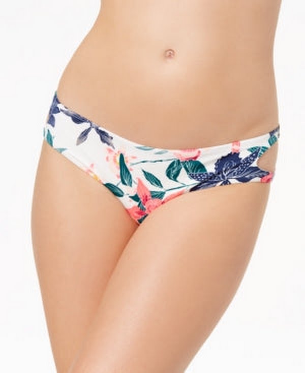 Roxy Urban Waves Full Bikini Bottoms, Bright White Tallows