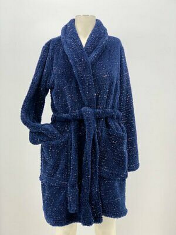 Jenni Embroidered Short Wrap Robe Sleep And Dream,Size Small