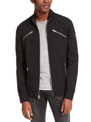 INC International Concepts Men's Ribbed Quilted-Sleeve Jacket