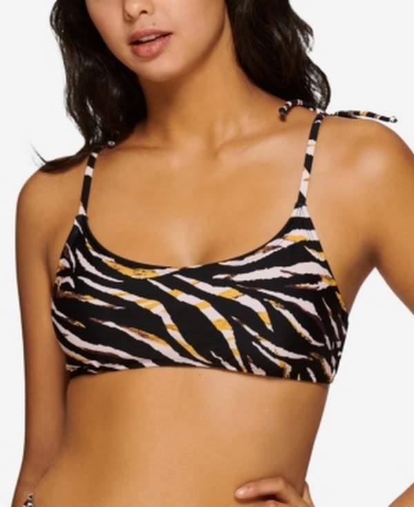Hula Honey Juniors Eternal Animal Bralette Bikini Top, Size Xs