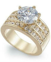 Charter Club Crystal Triple-Row Ring in Fine Silver or Gold Plate