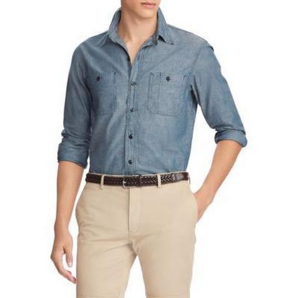 Ralph Lauren Mens Utility Sport Button up Shirt - Size Large