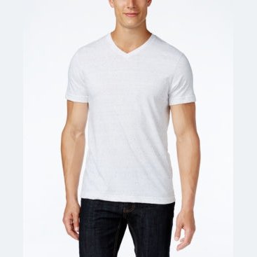 Alfani Mens Speckled Casual Sexy V-Neck T-Shirt