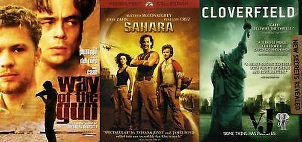 Action DVD Bundle: Way of the Gun, Sahara, Cloverfield