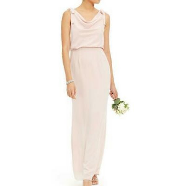 Adrianna Papell Blouson Cowlneck Gown