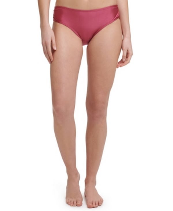 Calvin Klein Womens Lined Shirred Hipster Swimsuit Bottom