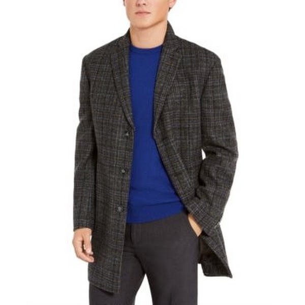 Calvin Klein Mens Prosper X-Fit Slim Fit Overcoat