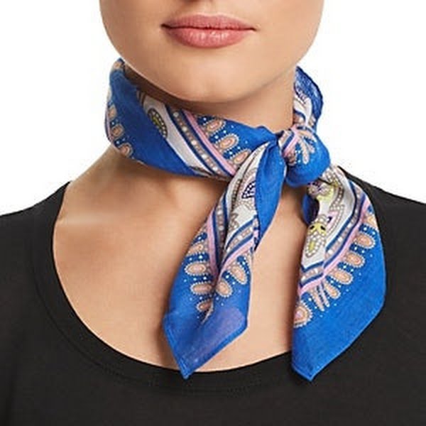 Echo Ida Bay Bandana Scarf, One Size, Multi Blue