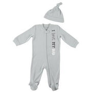 Chickpea Baby Boys I Love My Dad 2-Piece Coverall Set – Gray, Size 3/6 Months