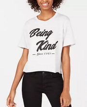 Rebellious One Juniors Kind Cotton Graphic T-Shirt,Various Sizes