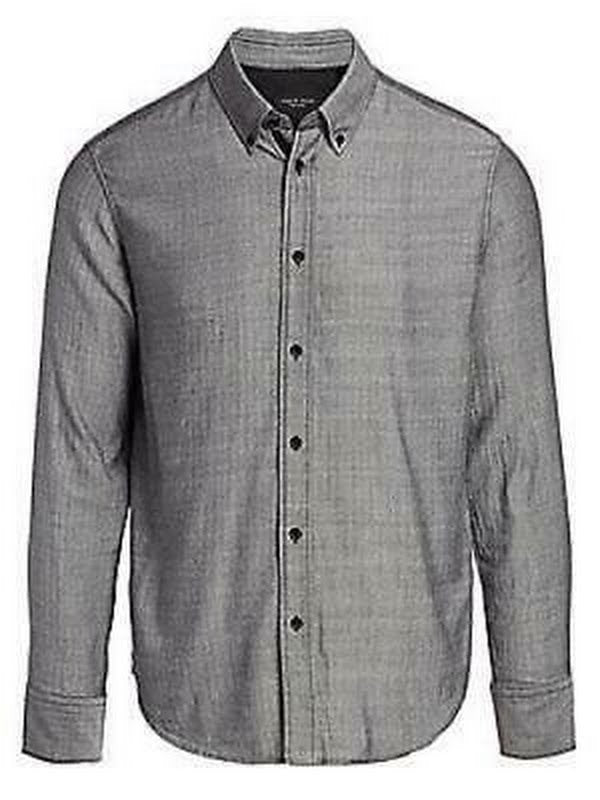 Rag and Bone Fit 2 Tomlin Herringbone Shirt, Size Small