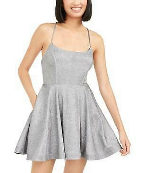 Speechless Spaghetti Strap Square Neck Mini Fit Cocktail Dress, Size 9