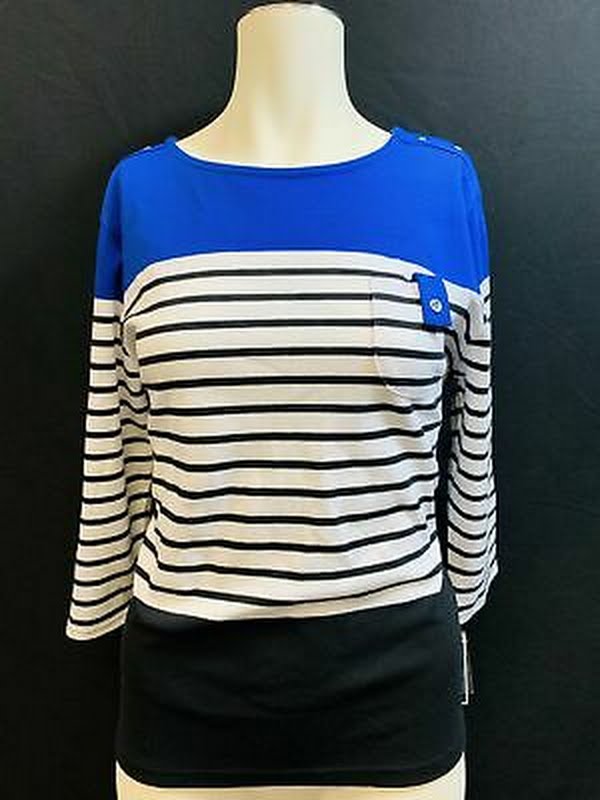 Karen Scott Petite Striped T-Shirt, Size Petite XL