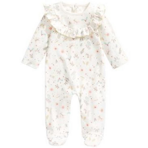 First Impressions Baby Girls Cotton Footed Coverall, Size 0/3Months