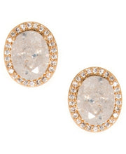 Lonna & Lilly Gold-Tone Stone & Crystal Halo Stud Earrings