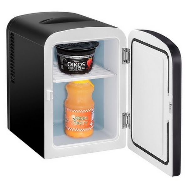 Chefman Mini Portable Personal Fridge  4 Liter Capacity Black