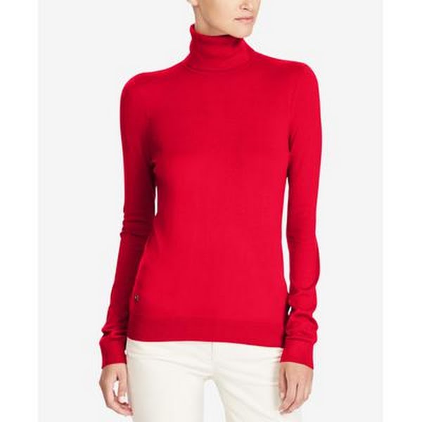 Lauren Ralph Lauren Turtleneck Sweater – Lipstick Red, Size Medium