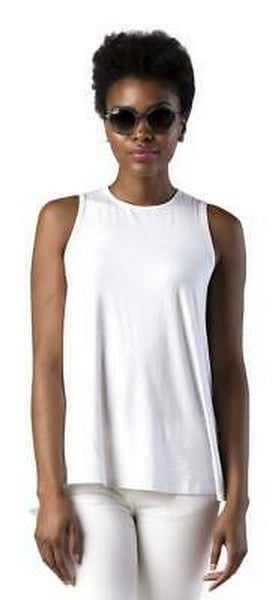 Mott50 Women's Tory top Athletic Tank Top Shirts, Resort White, Small