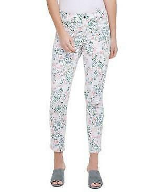 Calvin Klein Womens Floral Print Mid-Rise Skinny Pants, Choose Sz/Color