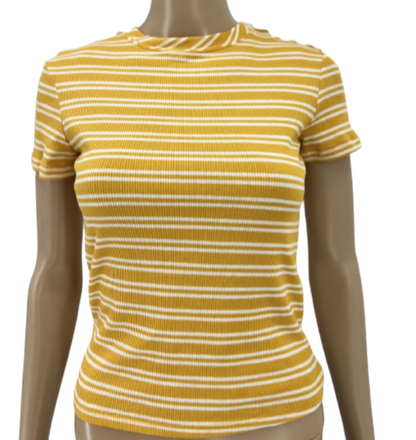 Ultra Flirt Women's Striped T-Shirt, Size XS