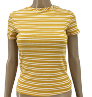 Ultra Flirt Women's Striped T-Shirt, Size XS