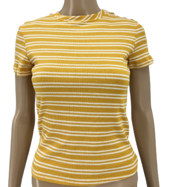 Ultra Flirt Women's Striped T-Shirt, Size XS