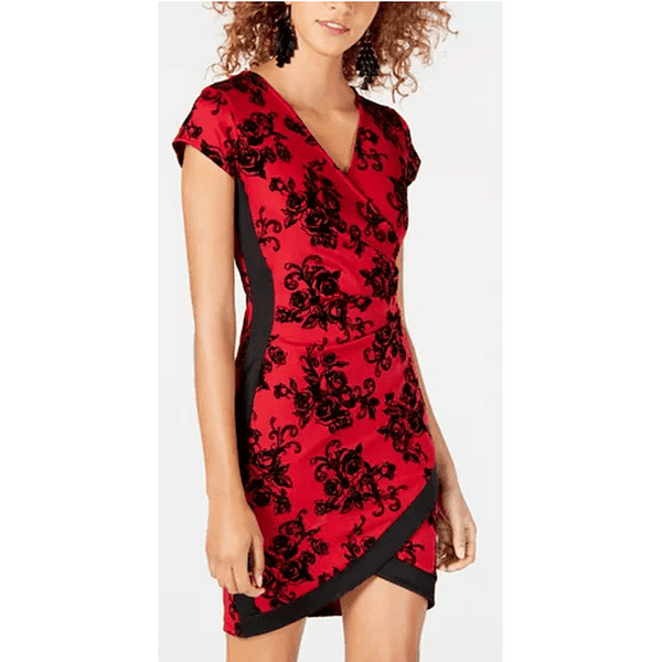 Crave Fame Juniors Framed Wrap Dress