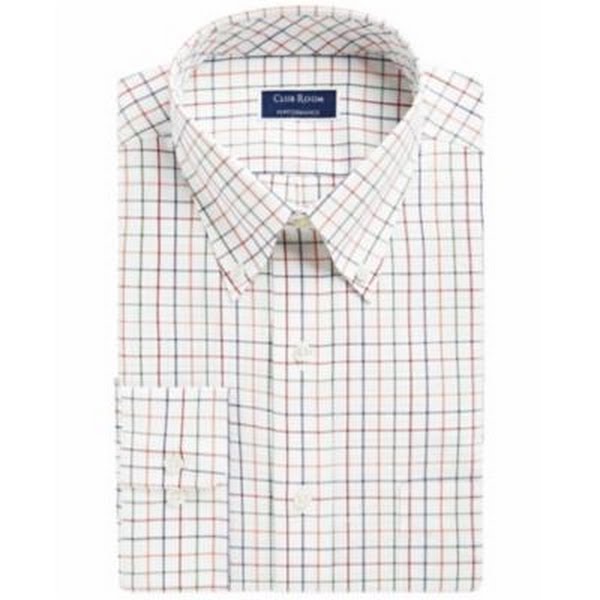 Club Room Mens Regular Fit Performance Stretch Dress Shirt