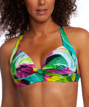 La Blanca Womens Multicolor Tropic Banded Bikini Top, Size 10